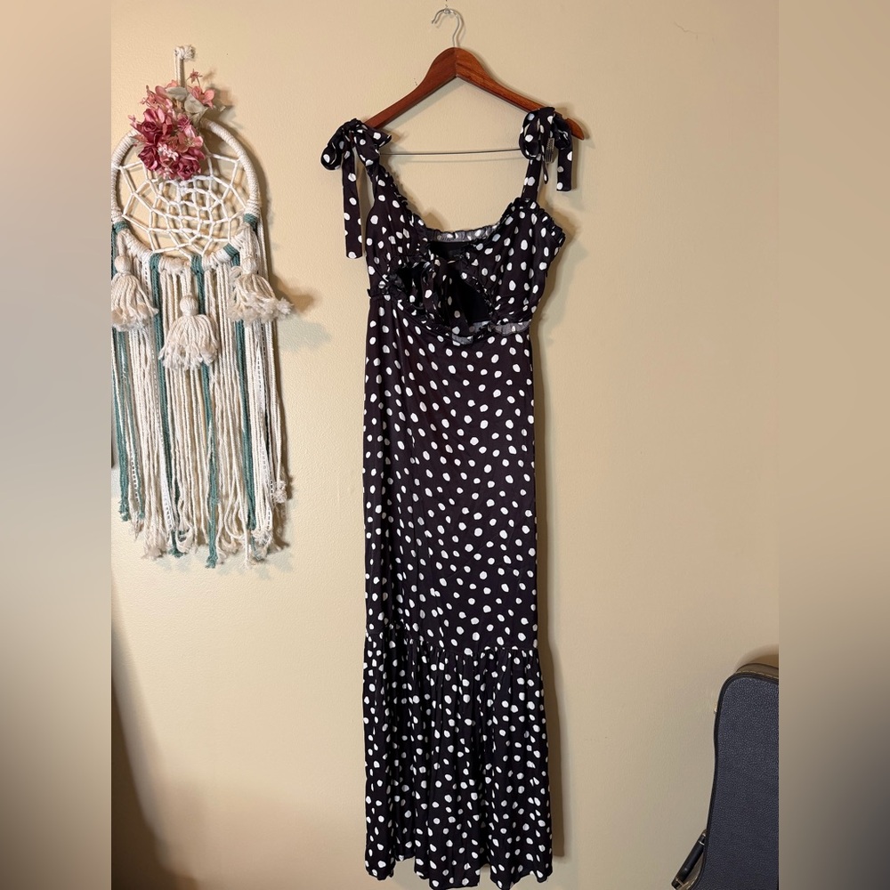 Revolve MAJORELLE Fiammetta Maxi Dress Black White Size Medium - Picture 2 of 4